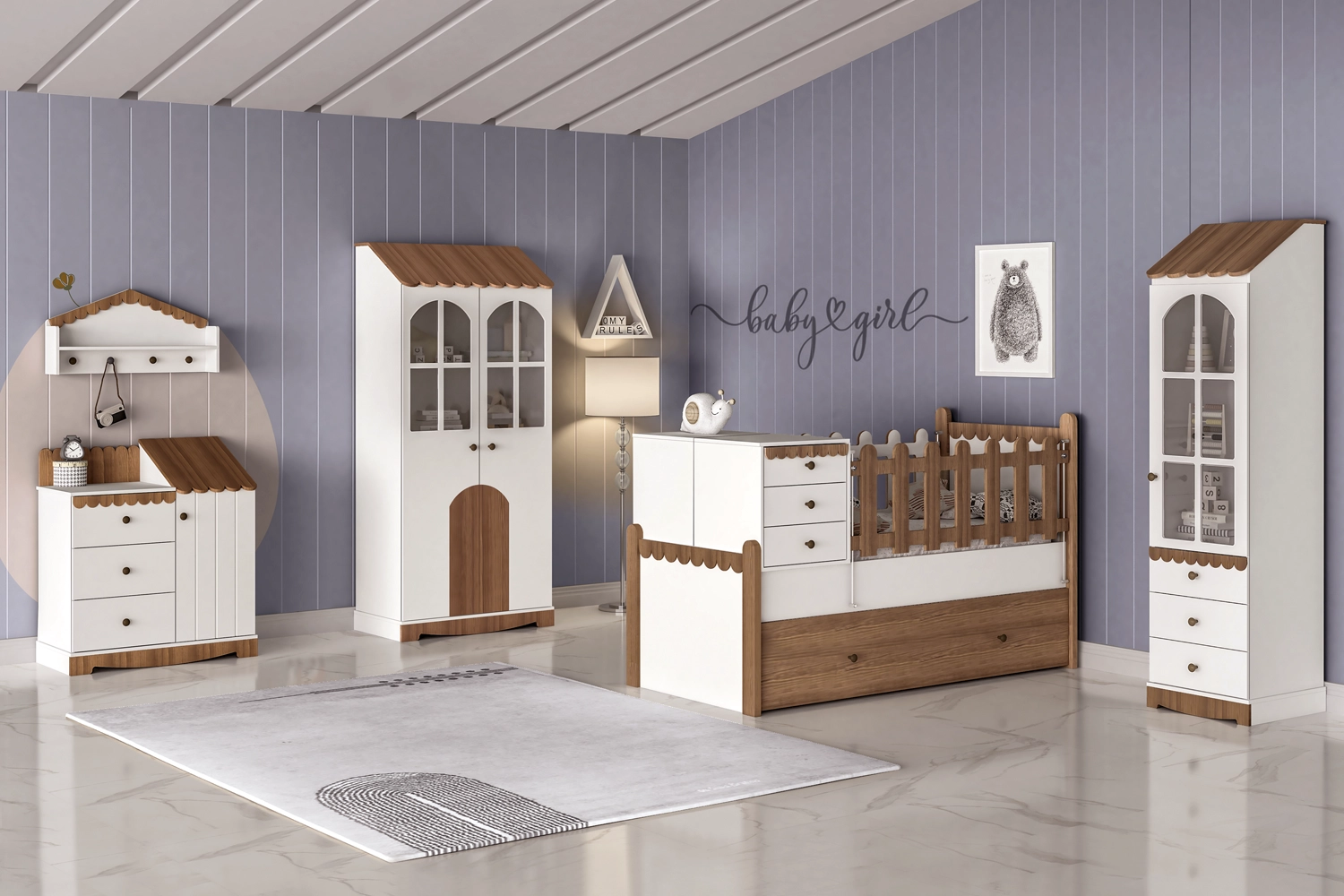 سرویس خواب نوزاد و نوجوان کلبه قدیم